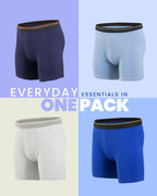 Livorno Essentials Men's Boxer Briefs - Soft Cotton Underwear for Men, Comfortable Men’s Briefs, Breathable Boxers ( 1 Pack - 4 Pcs )