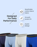 Livorno Essentials Men's Boxer Briefs - Soft Cotton Underwear for Men, Comfortable Men’s Briefs, Breathable Boxers ( 1 Pack - 4 Pcs )