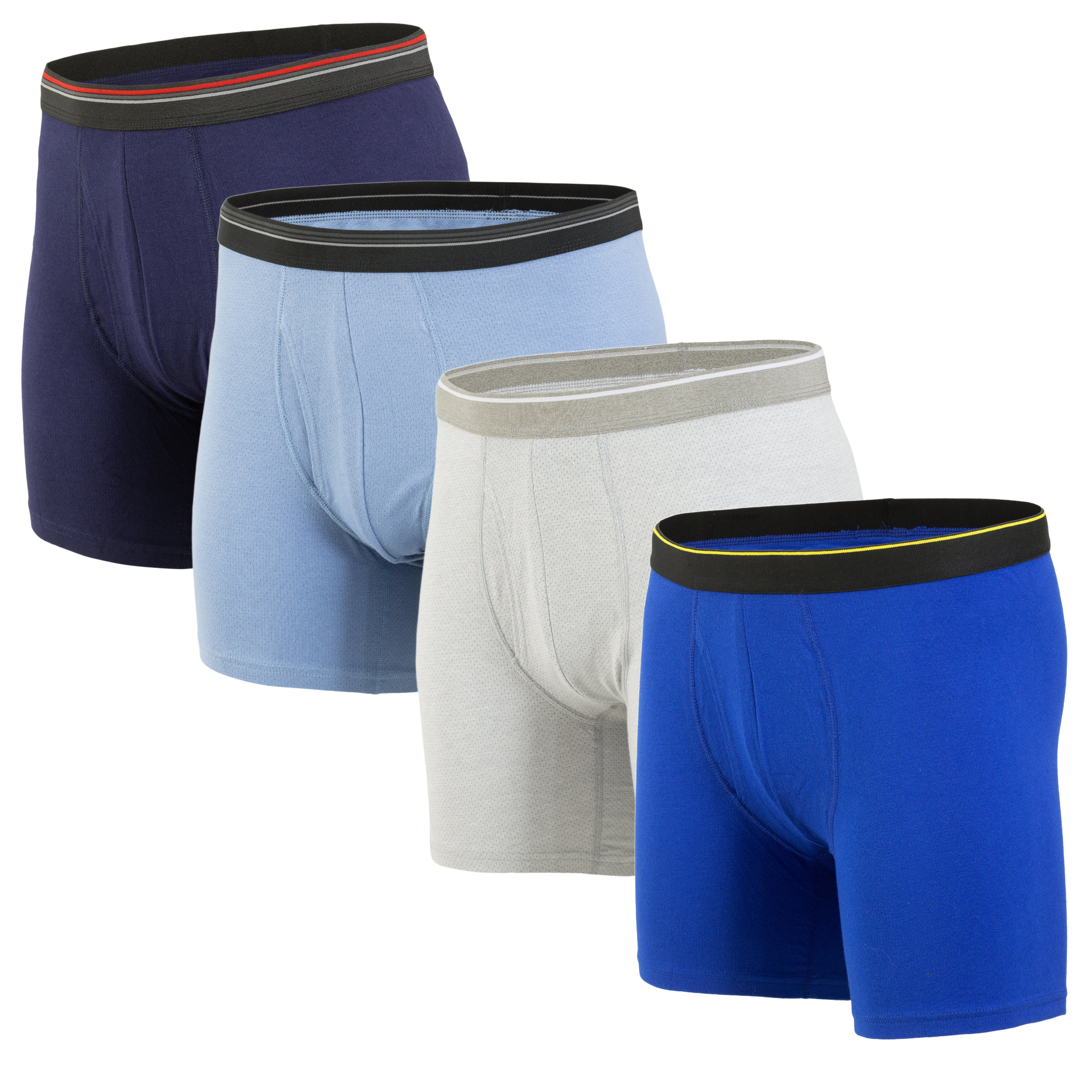 Livorno Essentials Men's Boxer Briefs - Soft Cotton Underwear for Men, Comfortable Men’s Briefs, Breathable Boxers ( 1 Pack - 4 Pcs )